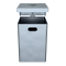 Square litter bin with cover, with ashtray | hot dipped galvanized | without standingpost